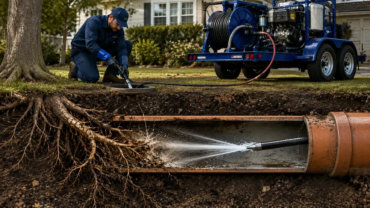 Tree Root Removal with Hydro Jetting in Belvedere Tiburon